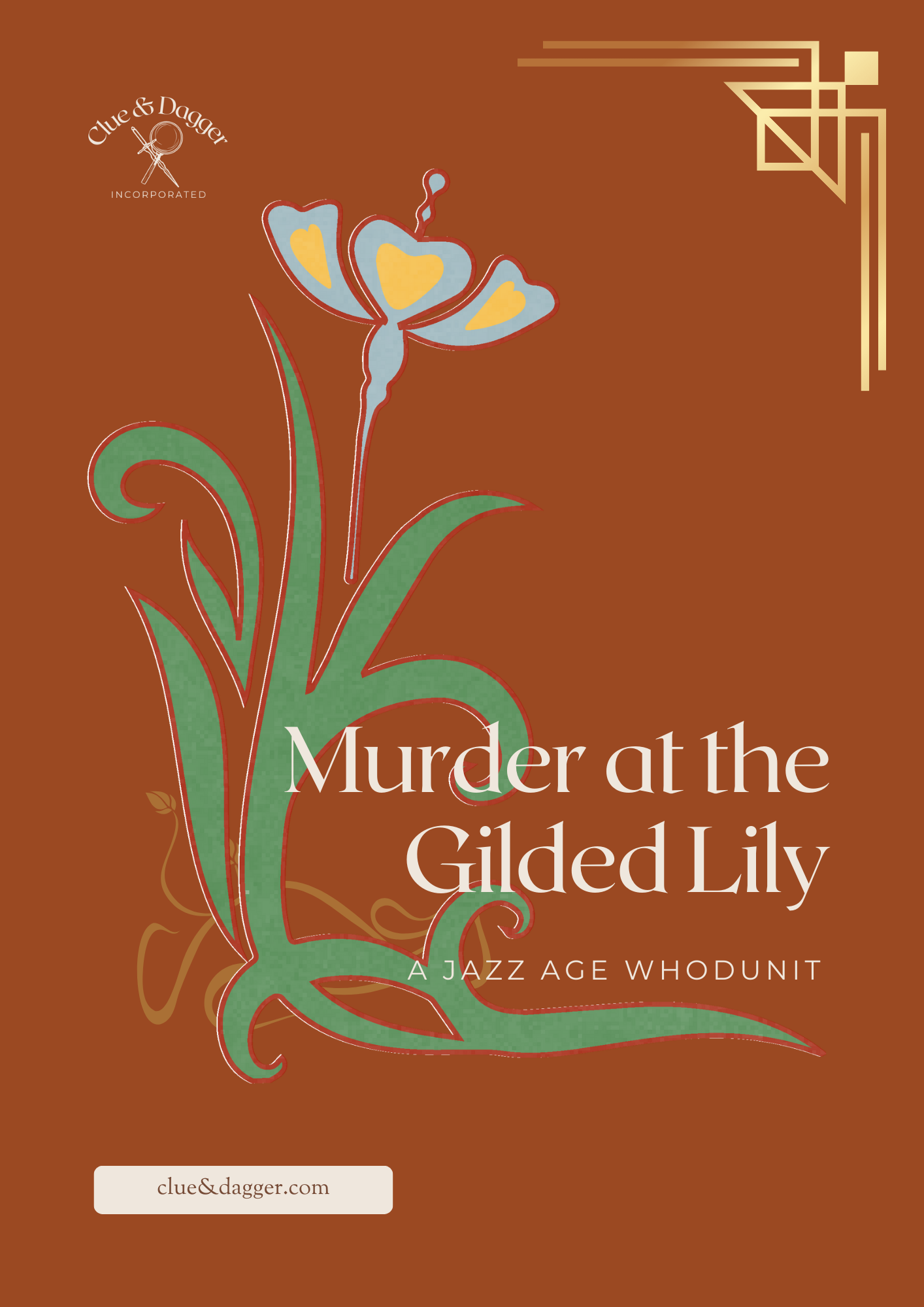 Murder at the Gilded Lily- A Jazz Era Whodunit Mystery Party Kit